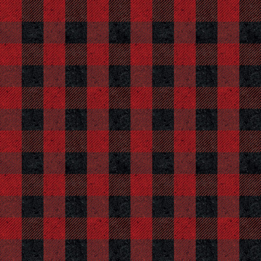 All About Plaids from Riley Blake Designs - 1/2 Yard Red Black Buffalo Plaid