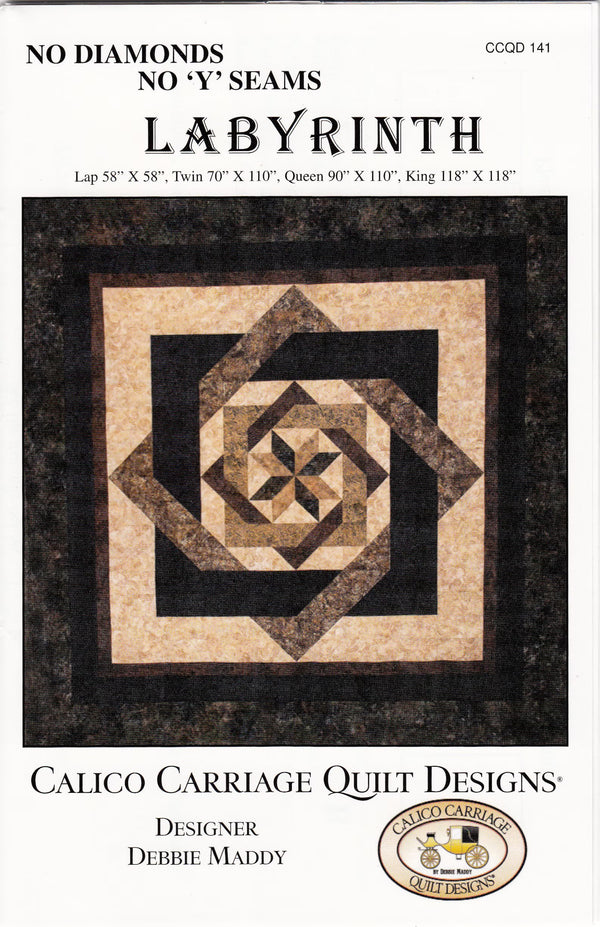 Labyrinth Pattern from Calico Carriage Designs  - Quilting Pattern for 4 sizes