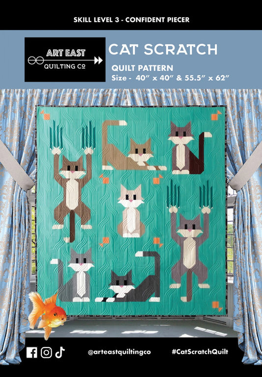 Cat Scratch from Art East Quilting Co - Quilt Pattern - Traditional Piecing Quilt in Two Sizes