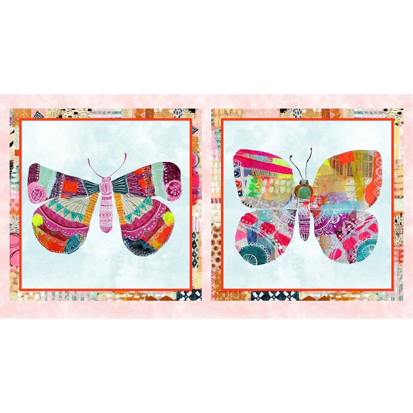 Butterfly Panel from Garden Flight for P&B Textiles - 24" Block Panel