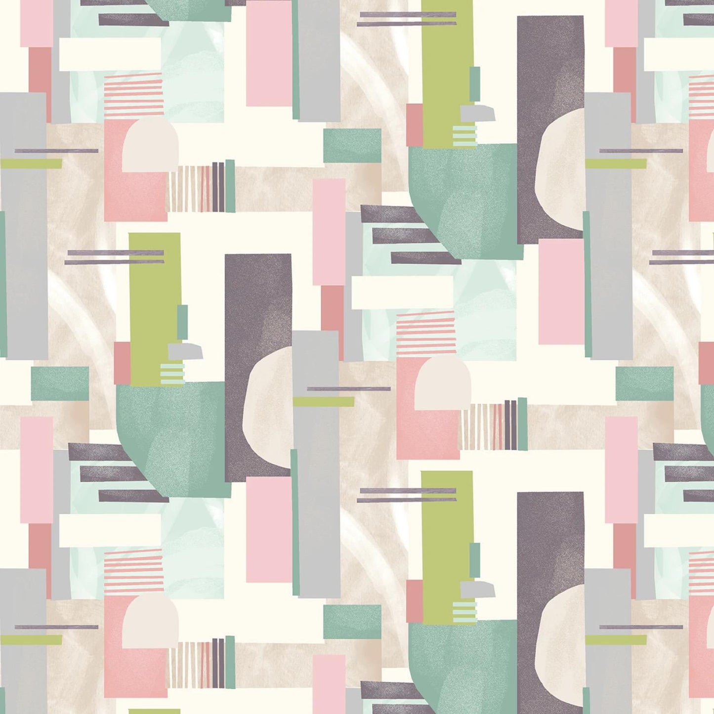 My Sunroom by Goldi L. Studio for Henry Glass - 1/2 Yard Modern Geometric in Muted Pastels - 1897 05