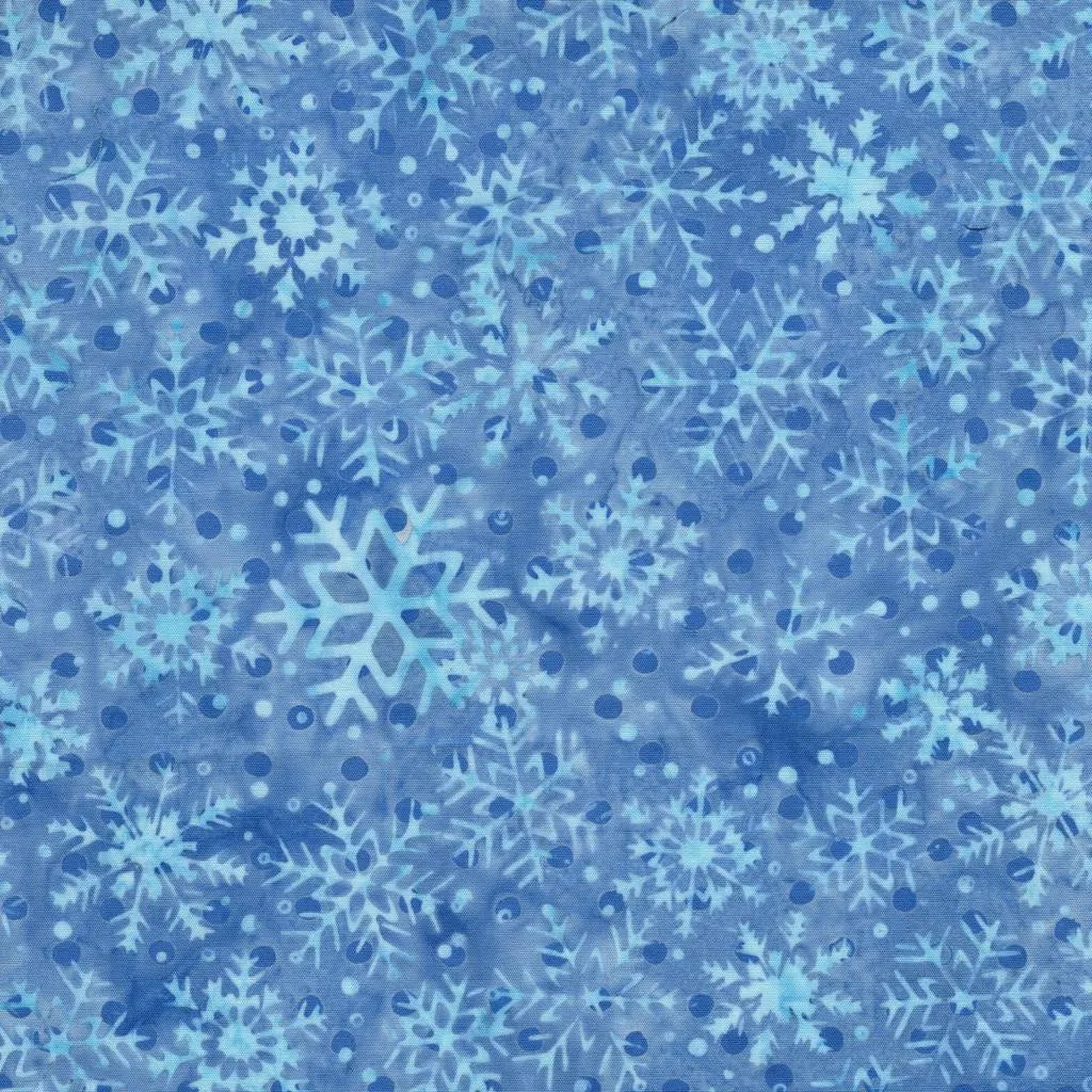 Frosted Wishes by Jerry Khiev from Lumen Fabrics and Island Batik - 1/2 Yard Snow Flakes  - Blue harbor