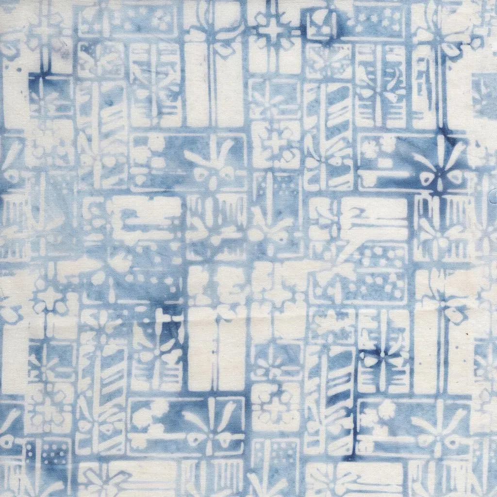 Frosted Wishes by Jerry Khiev from Lumen Fabrics and Island Batik - 1/2 Yard Wrapped Presents - Blue Sky