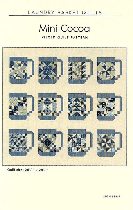 Mini Cocoa from Laundry Basket Quilts - Quilt Pattern - 26.5" x 28.5"